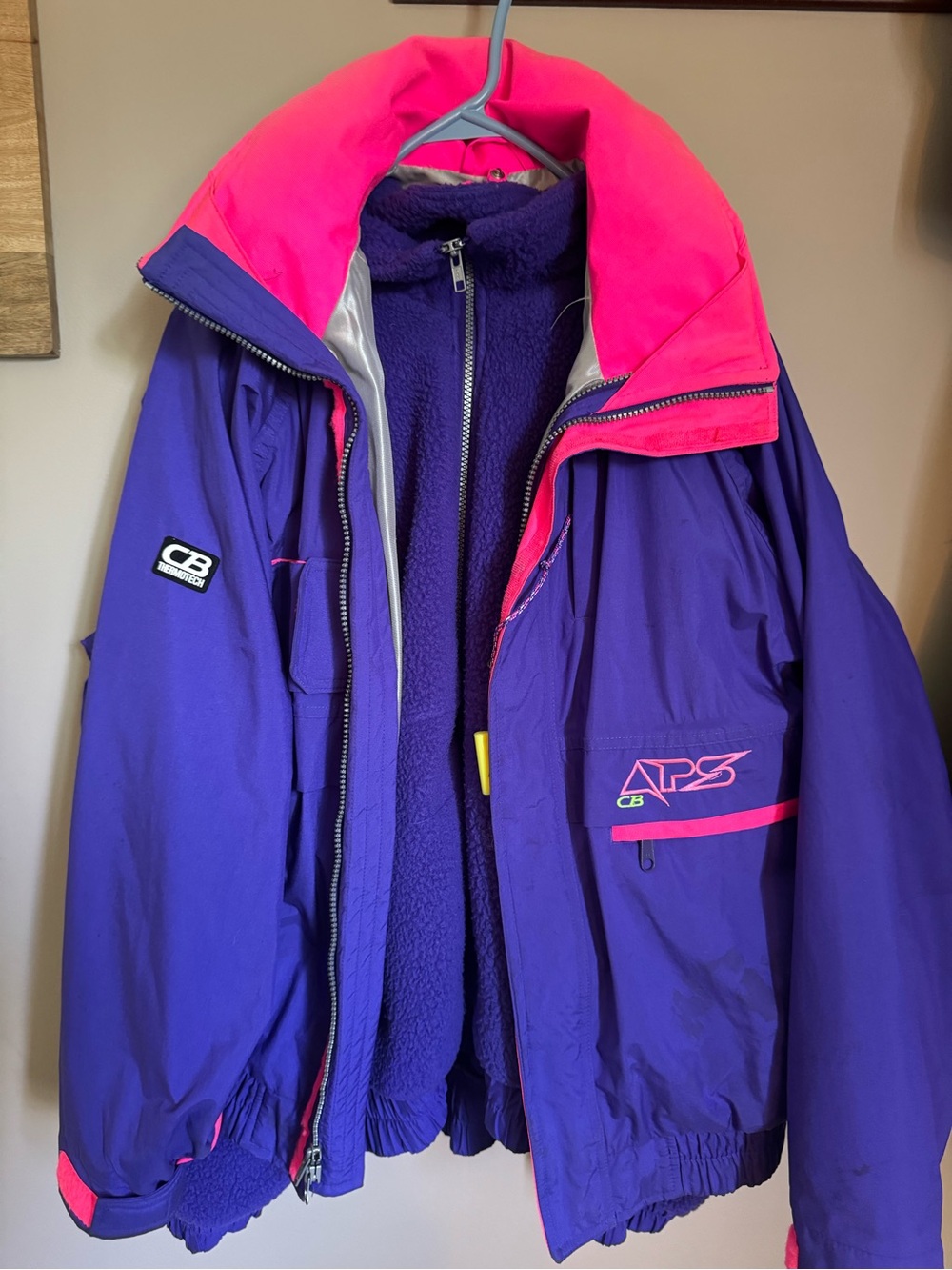 Vintage CB Sports Purple & Hot Pink Ski Jacket